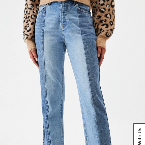 PacSun Denim - PacSun Two Panel High Waisted Straight Leg Jeans